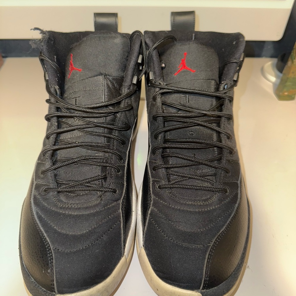 Jordan Black Sneakers with Red Jumpman
